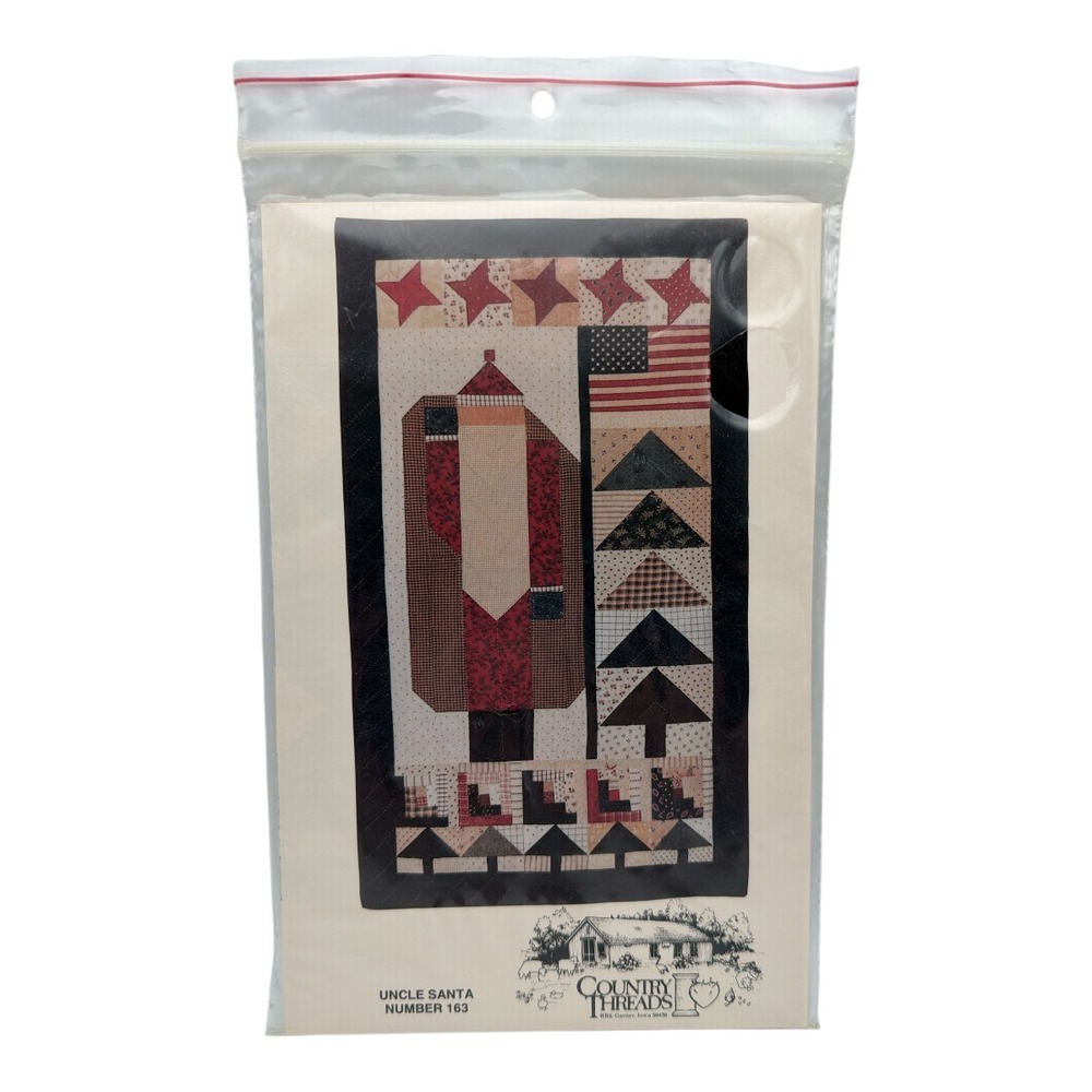 Uncle Santa 163 Country Threads Quilt Pattern 1991 Pieced Sewing NEW